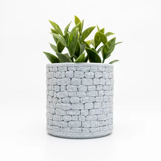 Stone Wall Planter Round